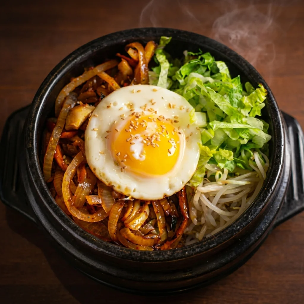 Bulgogi on Stone Bowl at Banza Noodle & Tea House in Winnipeg, MB