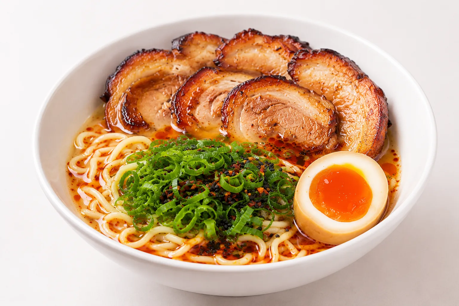 Chashu Pork & Egg Noodle Bowl at Banza Noodle & Tea House in Winnipeg, MB