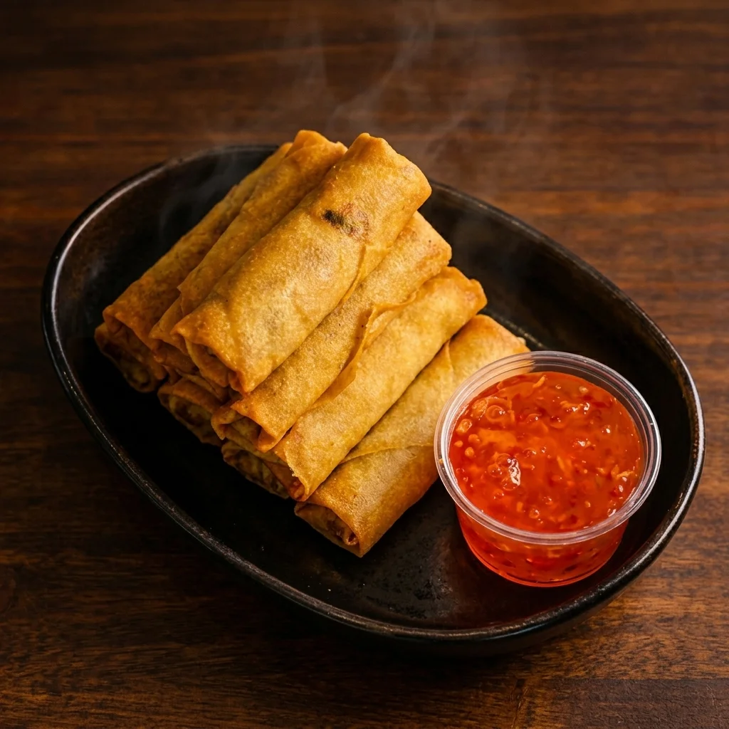 Vegetable Spring Roll at Banza Noodle & Tea House in Winnipeg, MB